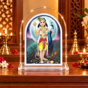 Lord Murugan L Shape Acrylic Showpiece 3 X 3.5 Inch For Home, Office And Car (F177080) Lord Murugan L Shape Acrylic Showpiece 3 X 3.5 Inch For Home, Office And Car (F177080)