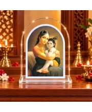 Yashoda Krishna L Shape Acrylic Showpiece 3 X 3.5 Inch For Home, Office And Car (F177082)