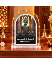 Buddha L Shape Acrylic Showpiece 3 X 3.5 Inch For Home, Office And Car (F177083)