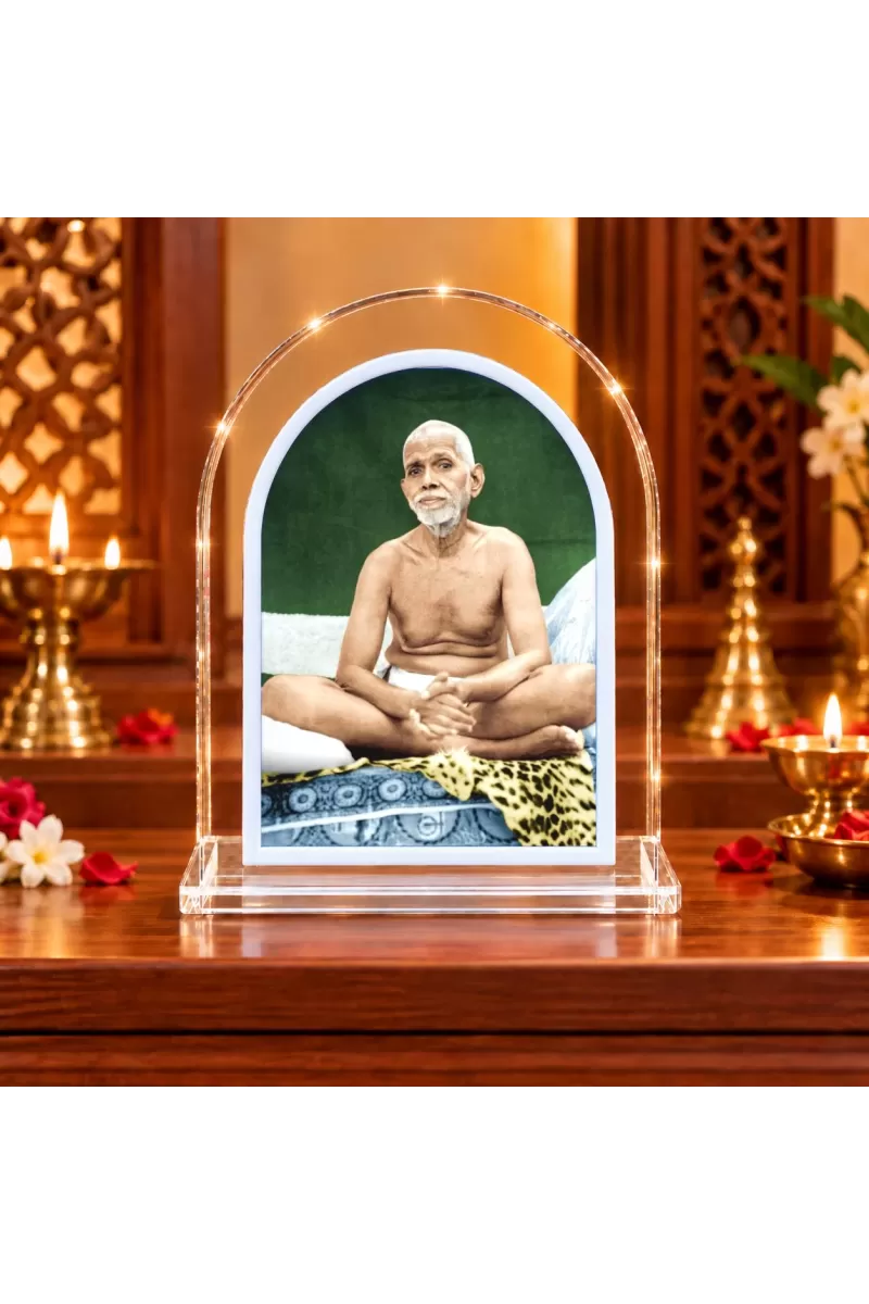 Ramana Maharshi L Shape Acrylic Showpiece 3 X 3.5 Inch For Home, Office And Car (F177084)