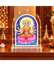 Gayatri Mata L Shape Acrylic Showpiece 3 X 3.5 Inch For Home, Office And Car (F177086)