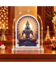 Lord Shiva L Shape Acrylic Showpiece 3 X 3.5 Inch For Home, Office And Car (F177087)