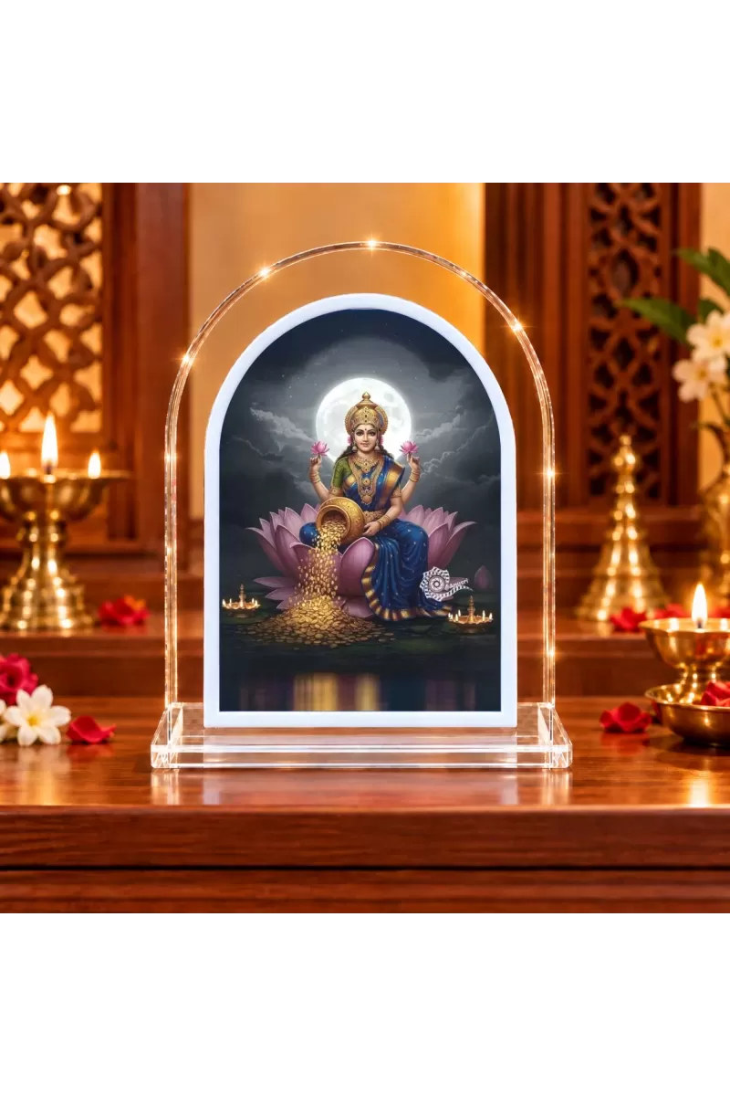 Goddess Lakshmi L Shape Acrylic Showpiece 3 X 3.5 Inch For Home, Office And Car (F177088)