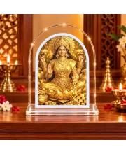 Goddess Lakshmi L Shape Acrylic Showpiece 3 X 3.5 Inch For Home, Office And Car (F177090)