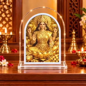 Goddess Lakshmi L Shape Acrylic Showpiece 3 X 3.5 Inch For Home, Office And Car (F177090) Goddess Lakshmi L Shape Acrylic Showpiece 3 X 3.5 Inch For Home, Office And Car (F177090)