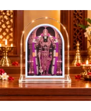 Lord Venkateswara L Shape Acrylic Showpiece 3 X 3.5 Inch For Home, Office And Car (F177091)