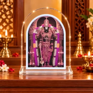 Lord Venkateswara L Shape Acrylic Showpiece 3 X 3.5 Inch For Home, Office And Car (F177091)