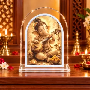 Lord Ganesha L Shape Acrylic Showpiece 3 X 3.5 Inch For Home, Office And Car (F177092) Lord Ganesha L Shape Acrylic Showpiece 3 X 3.5 Inch For Home, Office And Car (F177092)