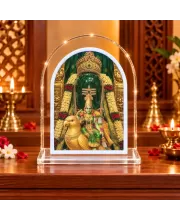 Lord Murugan L Shape Acrylic Showpiece 3 X 3.5 Inch For Home, Office And Car (F177097)
