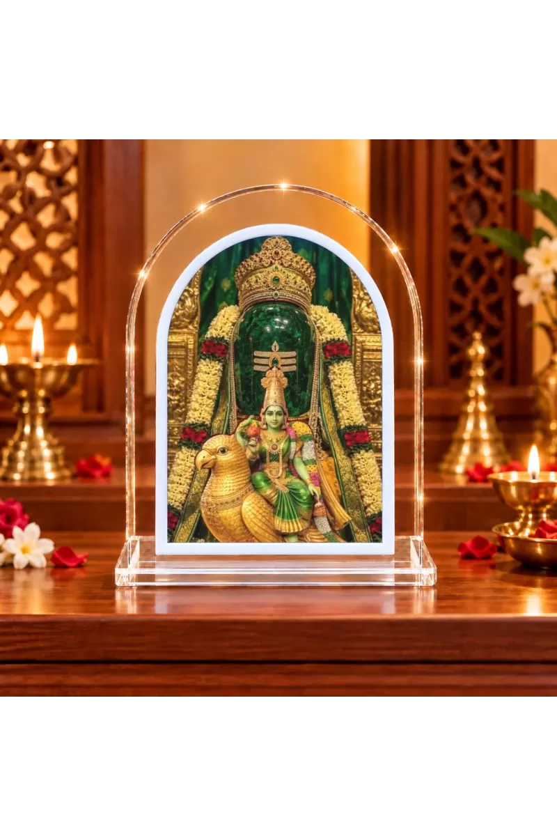 Lord Murugan L Shape Acrylic Showpiece 3 X 3.5 Inch For Home, Office And Car (F177097)