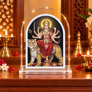 Durga Maa L Shape Acrylic Showpiece 3 X 3.5 Inch For Home, Office And Car (F177098) Durga Maa L Shape Acrylic Showpiece 3 X 3.5 Inch For Home, Office And Car (F177098)