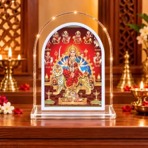 Durga Maa L Shape Acrylic Showpiece 3 X 3.5 Inch For Home, Office And Car (F177099) Durga Maa L Shape Acrylic Showpiece 3 X 3.5 Inch For Home, Office And Car (F177099)