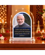 Narendra Modi L Shape Acrylic Showpiece 3 X 3.5 Inch For Home, Office And Car (F177109)
