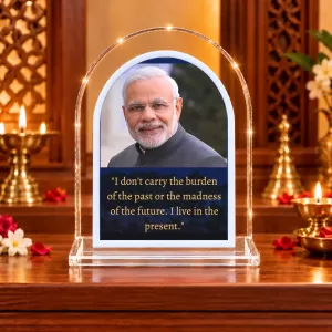 Narendra Modi L Shape Acrylic Showpiece 3 X 3.5 Inch For Home, Office And Car (F177109) Narendra Modi L Shape Acrylic Showpiece 3 X 3.5 Inch For Home, Office And Car (F177109)