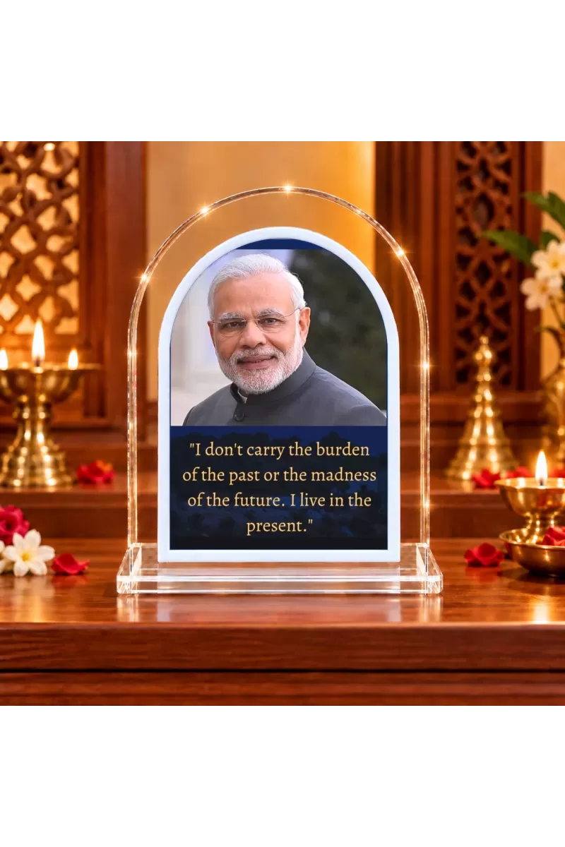Narendra Modi L Shape Acrylic Showpiece 3 X 3.5 Inch For Home, Office And Car (F177109)