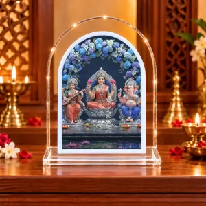 Lakshmi Ganeshs Saraswati L Shape Acrylic Showpiece 3 X 3.5 Inch For Home, Office And Car (F177110) Lakshmi Ganeshs Saraswati L Shape Acrylic Showpiece 3 X 3.5 Inch For Home, Office And Car (F177110)