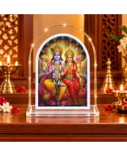 Goddess Lakshmi Narayan L Shape Acrylic Showpiece 3 X 3.5 Inch For Home, Office And Car (F177114)