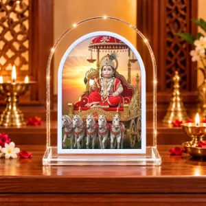 Hanuman L Shape Acrylic Showpiece 3 X 3.5 Inch For Home, Office And Car (F177116)