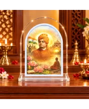 Swami Vivekananda L Shape Acrylic Showpiece 3 X 3.5 Inch For Home, Office And Car (F177117)