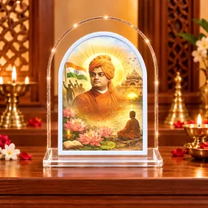 Swami Vivekananda L Shape Acrylic Showpiece 3 X 3.5 Inch For Home, Office And Car (F177117) Swami Vivekananda L Shape Acrylic Showpiece 3 X 3.5 Inch For Home, Office And Car (F177117)
