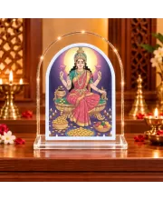 Maha Lakshmi L Shape Acrylic Showpiece 3 X 3.5 Inch For Home, Office And Car (F177119)