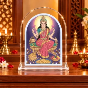Maha Lakshmi L Shape Acrylic Showpiece 3 X 3.5 Inch For Home, Office And Car (F177119) Maha Lakshmi L Shape Acrylic Showpiece 3 X 3.5 Inch For Home, Office And Car (F177119)