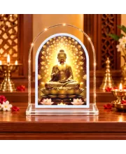 Buddha L Shape Acrylic Showpiece 3 X 3.5 Inch For Home, Office And Car (F177122)