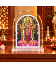 Maha Lakshmi L Shape Acrylic Showpiece 3 X 3.5 Inch For Home, Office And Car (F177123)