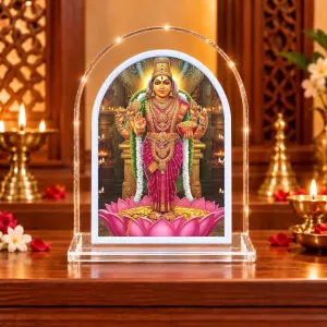 Maha Lakshmi L Shape Acrylic Showpiece 3 X 3.5 Inch For Home, Office And Car (F177123) Maha Lakshmi L Shape Acrylic Showpiece 3 X 3.5 Inch For Home, Office And Car (F177123)
