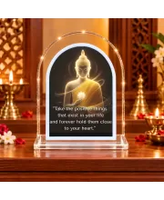 Buddha L Shape Acrylic Showpiece 3 X 3.5 Inch For Home, Office And Car (F177124)