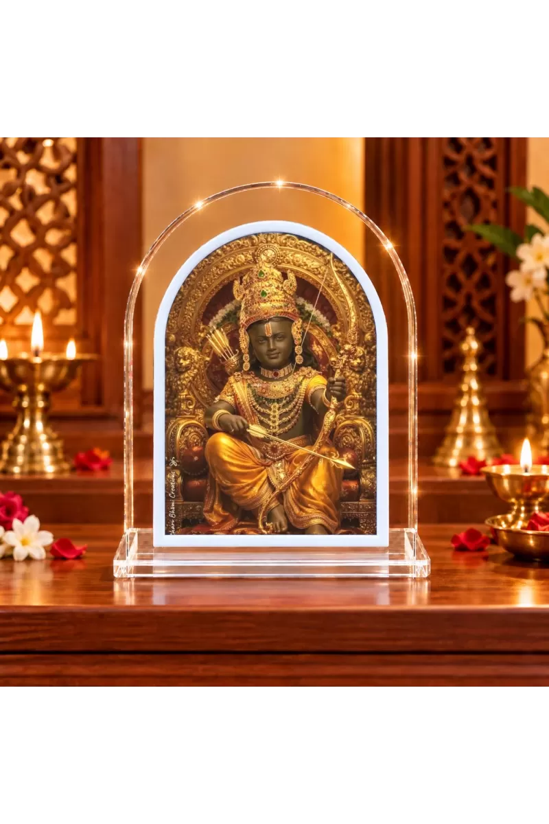 Lord Ram L Shape Acrylic Showpiece 3 X 3.5 Inch For Home, Office And Car (F177125)