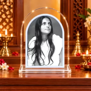 Anandamayi Maa L Shape Acrylic Showpiece 3 X 3.5 Inch For Home, Office And Car (F177126) Anandamayi Maa L Shape Acrylic Showpiece 3 X 3.5 Inch For Home, Office And Car (F177126)