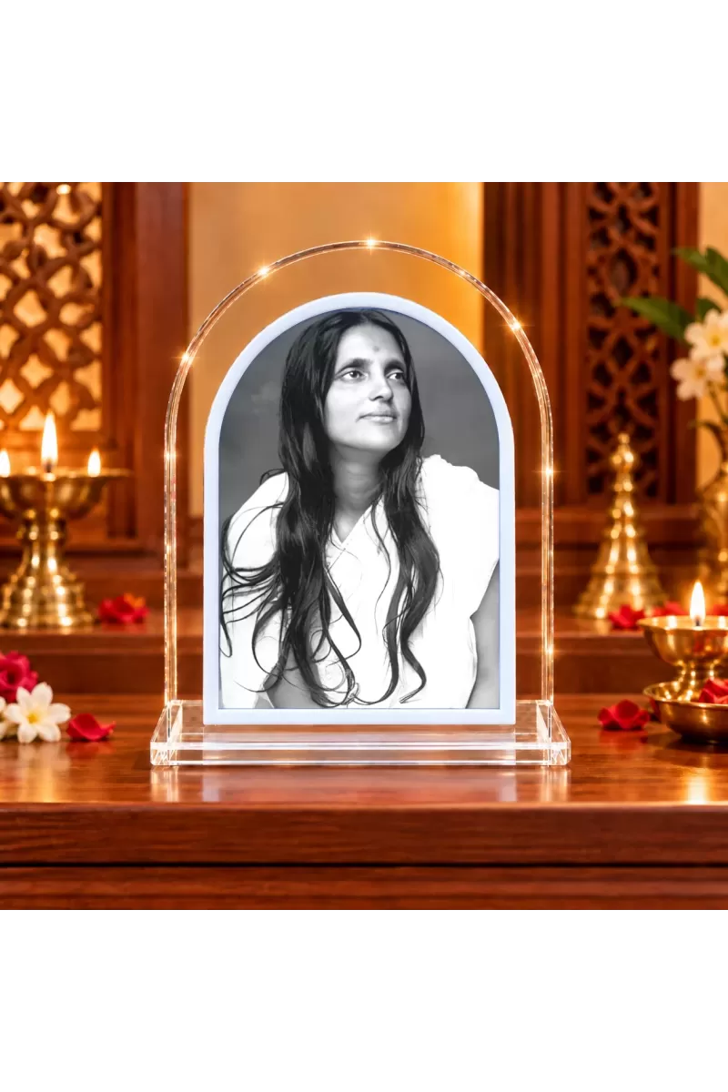 Anandamayi Maa L Shape Acrylic Showpiece 3 X 3.5 Inch For Home, Office And Car (F177126)
