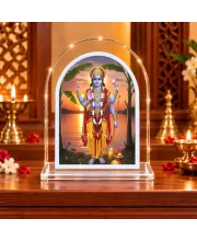 Lord Vishnu L Shape Acrylic Showpiece 3 X 3.5 Inch For Home, Office And Car (F177130)