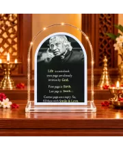 A. P. J. Abdul Kalam L Shape Acrylic Showpiece 3 X 3.5 Inch For Home, Office And Car (F177132)