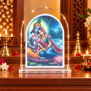 Radha Krishna L Shape Acrylic Showpiece 3 X 3.5 Inch For Home, Office And Car (F177134) Radha Krishna L Shape Acrylic Showpiece 3 X 3.5 Inch For Home, Office And Car (F177134)