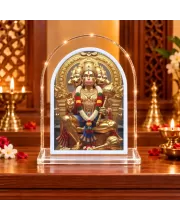 Panchmukhi Hanuman L Shape Acrylic Showpiece 3 X 3.5 Inch For Home, Office And Car (F177135)