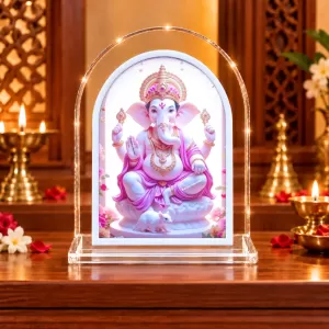 Lord Ganesha L Shape Acrylic Showpiece 3 X 3.5 Inch For Home, Office And Car (F177136) Lord Ganesha L Shape Acrylic Showpiece 3 X 3.5 Inch For Home, Office And Car (F177136)