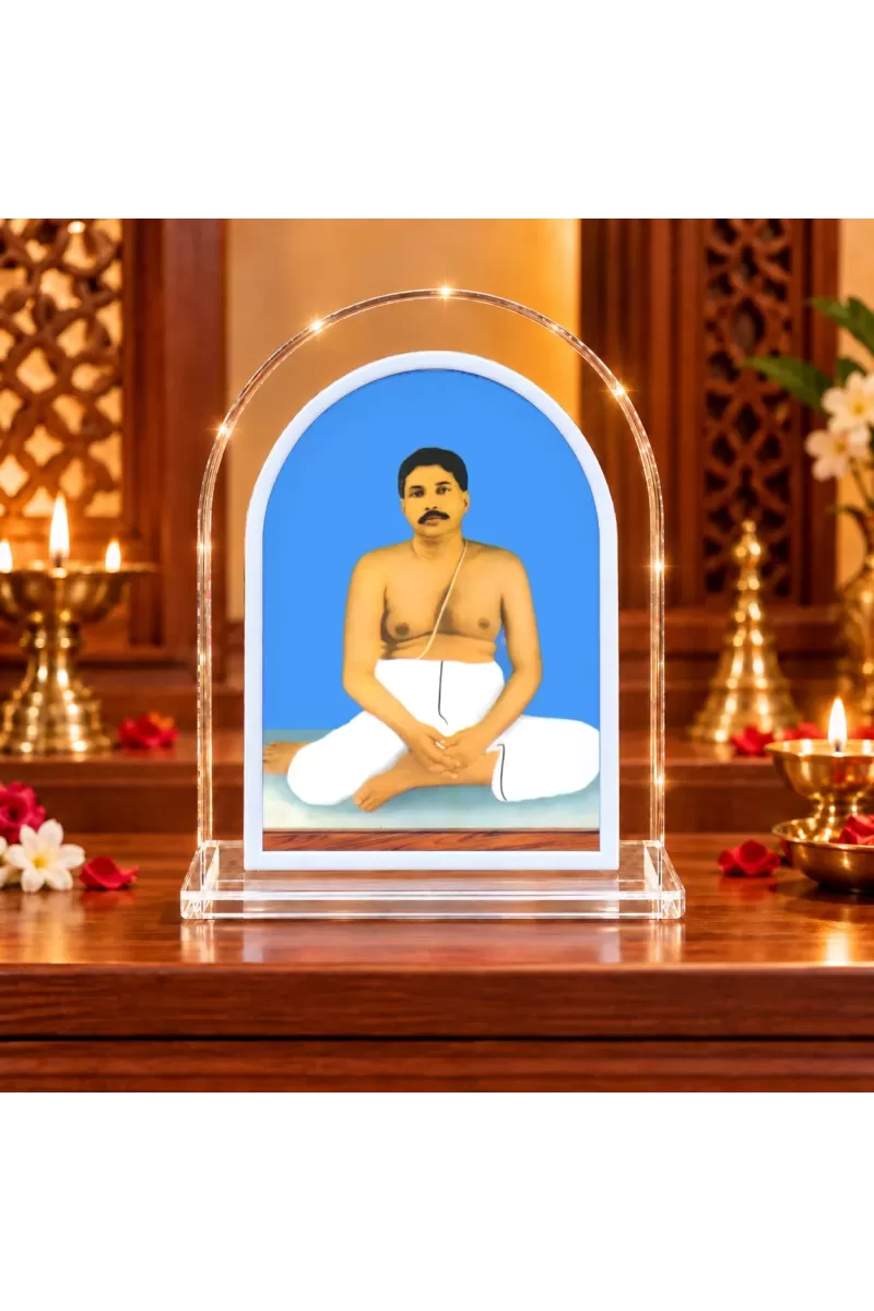 Shree Shree Thakur Anukul L Shape Acrylic Showpiece 3 X 3.5 Inch For Home, Office And Car (F177138)