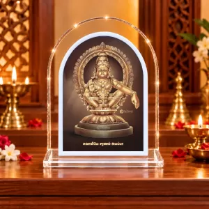 Lord Ayyappan L Shape Acrylic Showpiece 3 X 3.5 Inch For Home, Office And Car (F177139) Lord Ayyappan L Shape Acrylic Showpiece 3 X 3.5 Inch For Home, Office And Car (F177139)