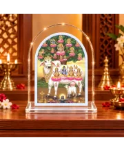 Kamadhenu L Shape Acrylic Showpiece 3 X 3.5 Inch For Home, Office And Car (F177149)