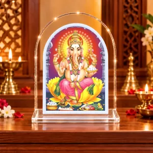 Lord Ganesha L Shape Acrylic Showpiece 3 X 3.5 Inch For Home, Office And Car (F177150) Lord Ganesha L Shape Acrylic Showpiece 3 X 3.5 Inch For Home, Office And Car (F177150)