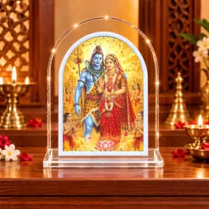 Shiva Parvati L Shape Acrylic Showpiece 3 X 3.5 Inch For Home, Office And Car (F177151) Shiva Parvati L Shape Acrylic Showpiece 3 X 3.5 Inch For Home, Office And Car (F177151)