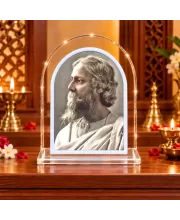 Rabindranath Tagore L Shape Acrylic Showpiece 3 X 3.5 Inch For Home, Office And Car (F177152)