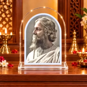Rabindranath Tagore L Shape Acrylic Showpiece 3 X 3.5 Inch For Home, Office And Car (F177152) Rabindranath Tagore L Shape Acrylic Showpiece 3 X 3.5 Inch For Home, Office And Car (F177152)