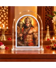 Hanuman L Shape Acrylic Showpiece 3 X 3.5 Inch For Home, Office And Car (F177157)
