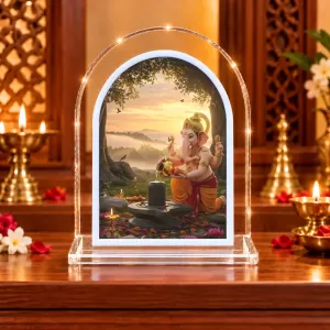 Lord Ganesha L Shape Acrylic Showpiece 3 X 3.5 Inch For Home, Office And Car (F177158) Lord Ganesha L Shape Acrylic Showpiece 3 X 3.5 Inch For Home, Office And Car (F177158)