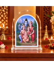 Lord Shiv L Shape Acrylic Showpiece 3 X 3.5 Inch For Home, Office And Car (F177159)