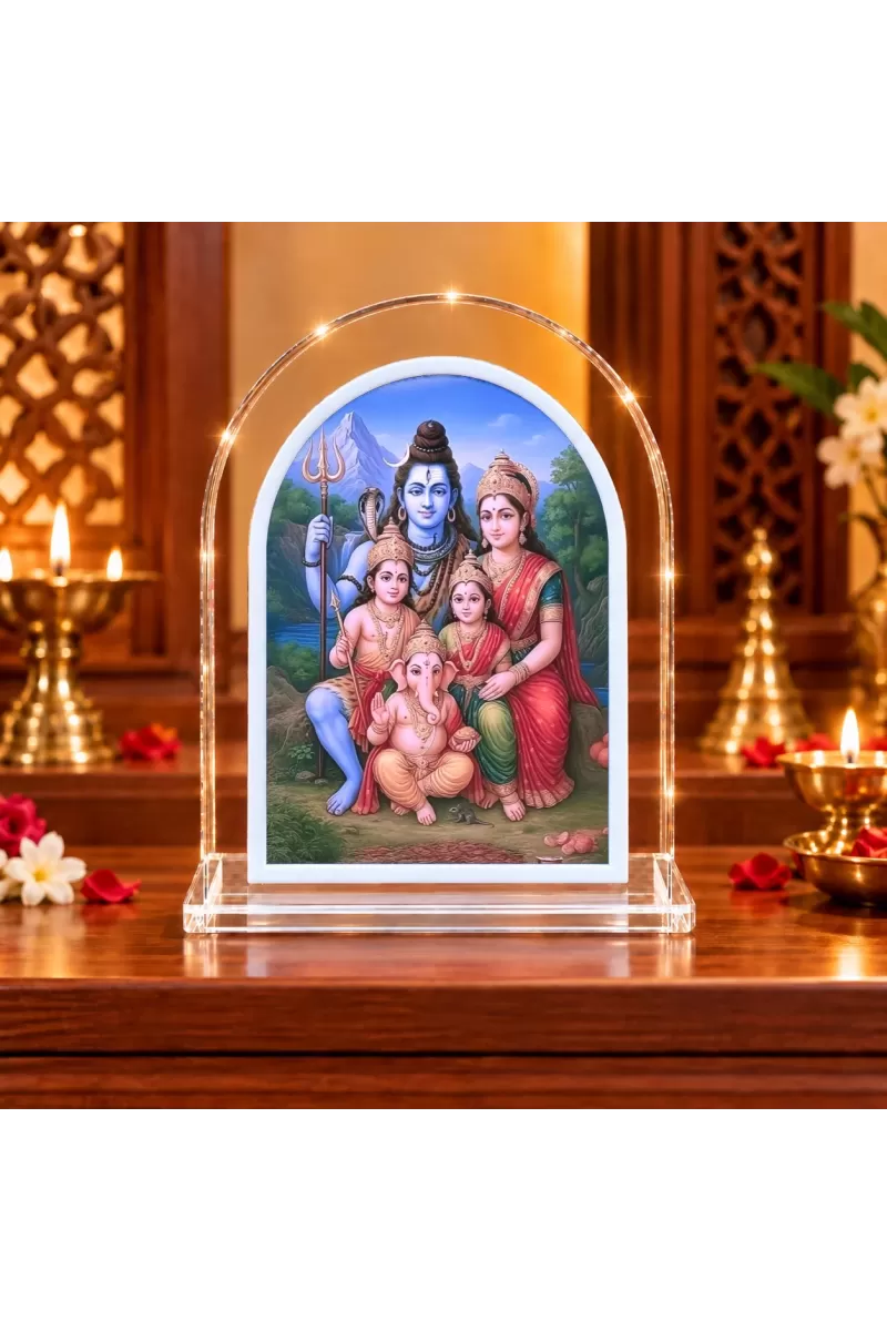 Lord Shiv L Shape Acrylic Showpiece 3 X 3.5 Inch For Home, Office And Car (F177159)