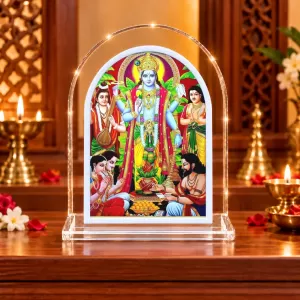Lord Sattyanarayan L Shape Acrylic Showpiece 3 X 3.5 Inch For Home, Office And Car (F177160) Lord Sattyanarayan L Shape Acrylic Showpiece 3 X 3.5 Inch For Home, Office And Car (F177160)
